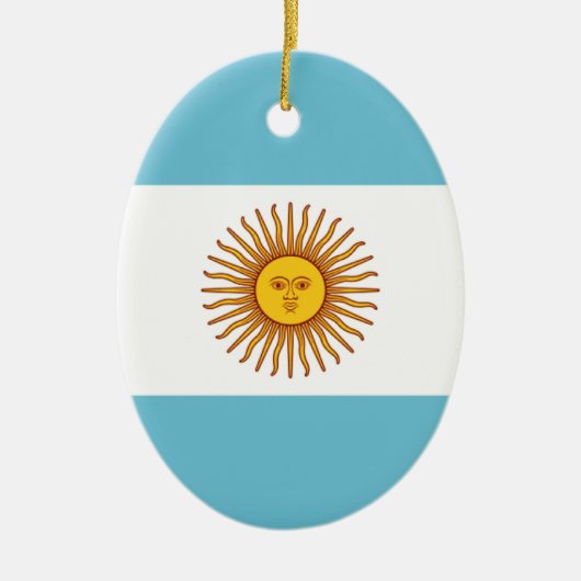 Flagge Argentiniens Keramik Ornament (Vorne)