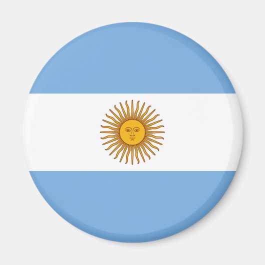 Flagge Argentiniens Magnet (Vorne)