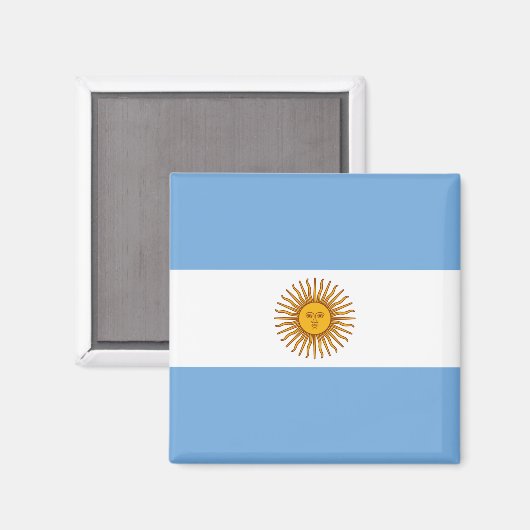 Flagge Argentiniens Magnet (Vorderseite/Rückseite)