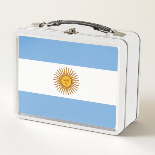 Flagge Argentiniens Metall Brotdose (Vorderseite)