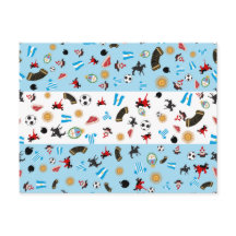 Flagge Argentiniens mit berühmten Symbolen