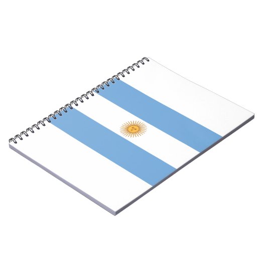 Flagge Argentiniens Notizblock (Linke Seite)