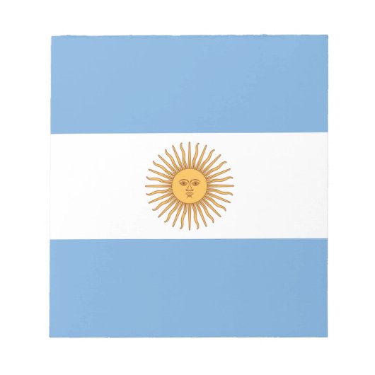 Flagge Argentiniens Notizblock (Vorderseite)
