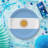 Flagge Argentiniens Pappteller (Party)