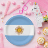 Flagge Argentiniens Pappteller (Party)