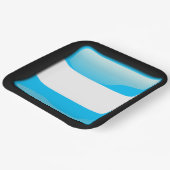 Flagge Argentiniens Pappteller (Gewinkelt)
