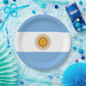 Flagge Argentiniens Pappteller (Party)