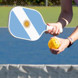 Flagge Argentiniens Pickleball Schläger