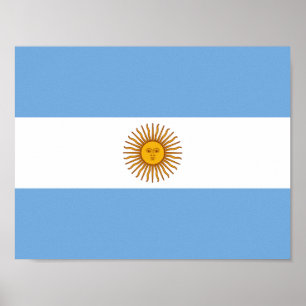 Flagge Argentiniens Poster