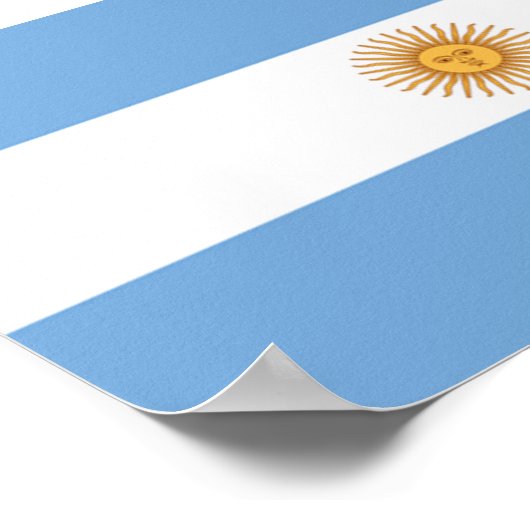Flagge Argentiniens Poster (Ecke)