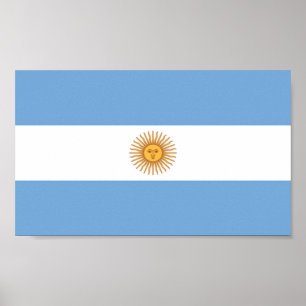 Flagge Argentiniens Poster
