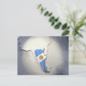 Flagge Argentiniens Postkarte (Stehend Vorderseite)