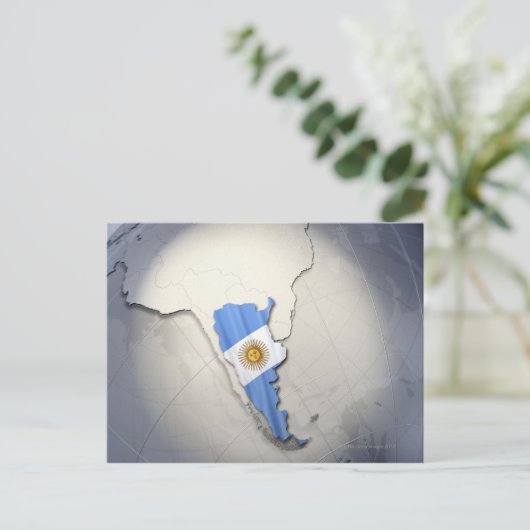 Flagge Argentiniens Postkarte (Stehend Vorderseite)