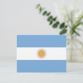Flagge Argentiniens Postkarte (Stehend Vorderseite)