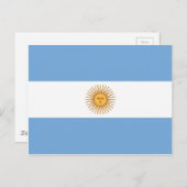 Flagge Argentiniens Postkarte (Vorne/Hinten)