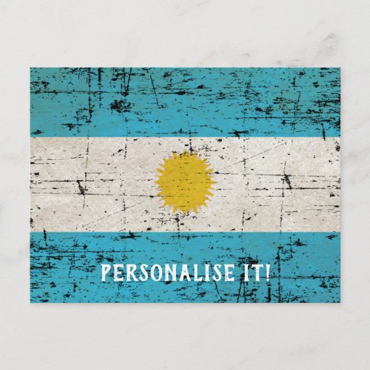 Flagge Argentiniens Postkarte (Vorderseite)
