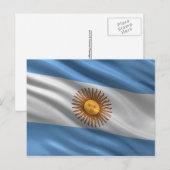 Flagge Argentiniens Postkarte (Vorne/Hinten)