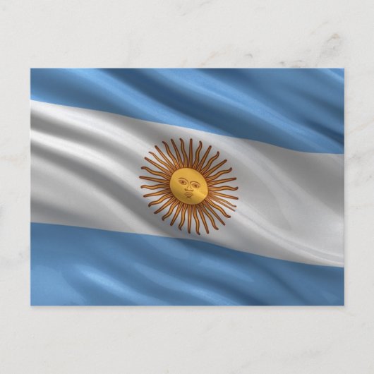 Flagge Argentiniens Postkarte (Vorderseite)