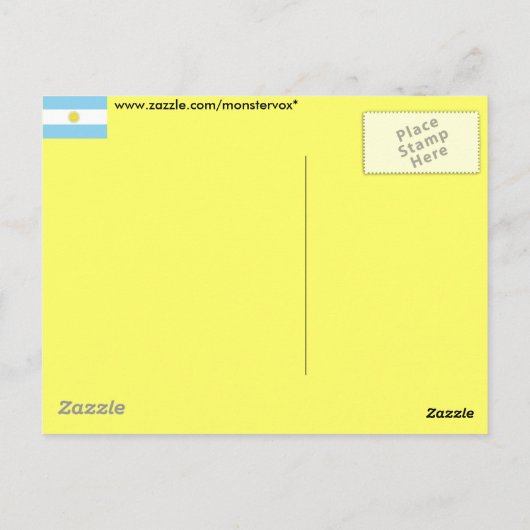 Flagge Argentiniens Postkarte (Rückseite)