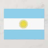 Flagge Argentiniens Postkarte (Vorderseite)