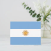 Flagge Argentiniens Postkarte (Stehend Vorderseite)