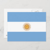 Flagge Argentiniens Postkarte (Vorne/Hinten)
