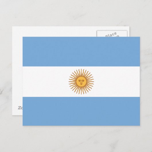 Flagge Argentiniens Postkarte (Vorne/Hinten)