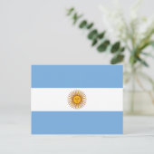 Flagge Argentiniens Postkarte (Stehend Vorderseite)