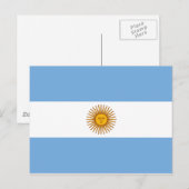 Flagge Argentiniens Postkarte (Vorne/Hinten)