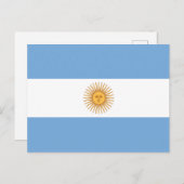 Flagge Argentiniens Postkarte (Vorne/Hinten)