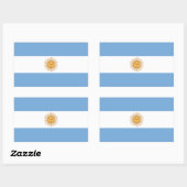 Flagge Argentiniens Rechteckiger Aufkleber (Blatt)