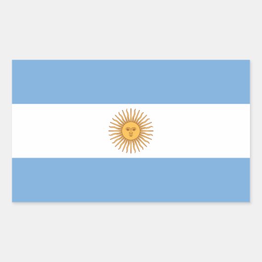 Flagge Argentiniens Rechteckiger Aufkleber (Vorderseite)