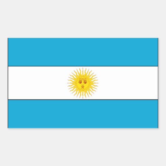 Flagge Argentiniens Rechteckiger Aufkleber (Vorderseite)