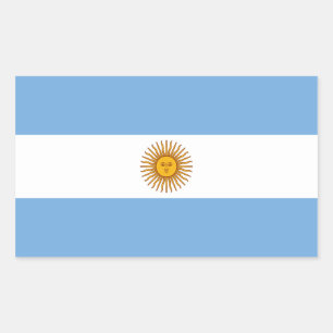 Flagge Argentiniens Rechteckiger Aufkleber