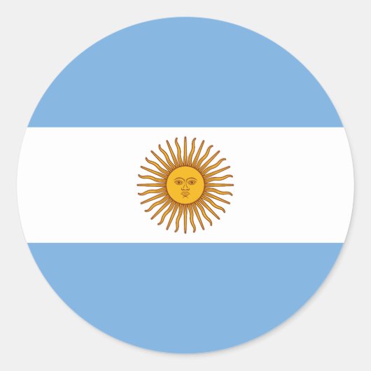 Flagge Argentiniens Runder Aufkleber (Vorderseite)