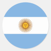 Flagge Argentiniens Runder Aufkleber (Vorderseite)