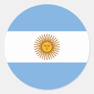 Flagge Argentiniens Runder Aufkleber