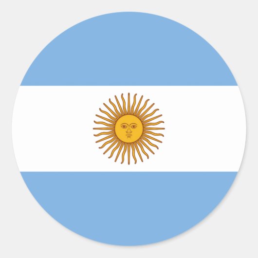 Flagge Argentiniens Runder Aufkleber (Vorderseite)