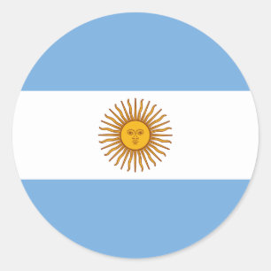 Flagge Argentiniens Runder Aufkleber