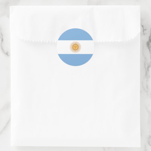 Flagge Argentiniens Runder Aufkleber (Tasche)