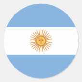 Flagge Argentiniens Runder Aufkleber (Vorderseite)