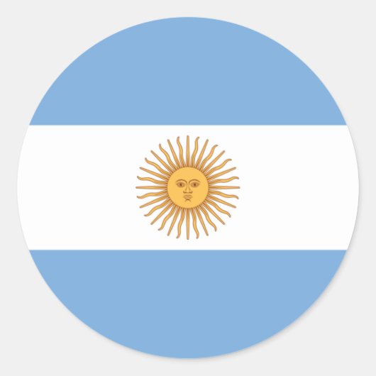 Flagge Argentiniens Runder Aufkleber (Vorderseite)