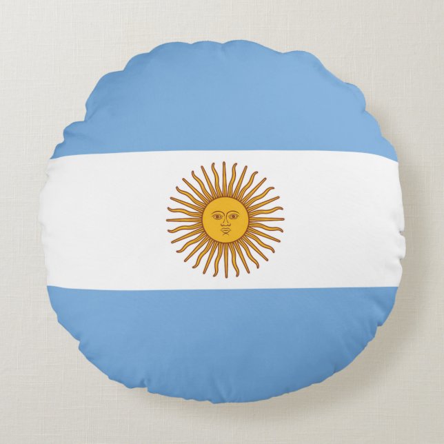 Flagge Argentiniens Rundes Kissen (Vorderseite)