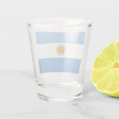 Flagge Argentiniens Schnapsglas (Rückseite)