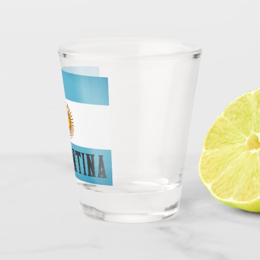 Flagge Argentiniens Schnapsglas (Rechts)
