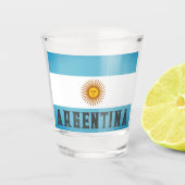 Flagge Argentiniens Schnapsglas (Vorderseite)