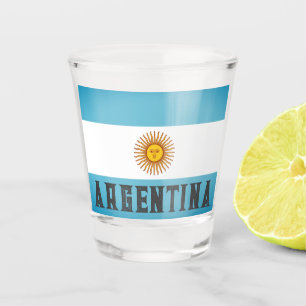 Flagge Argentiniens Schnapsglas