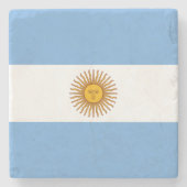 Flagge Argentiniens Steinuntersetzer (Vorderseite)