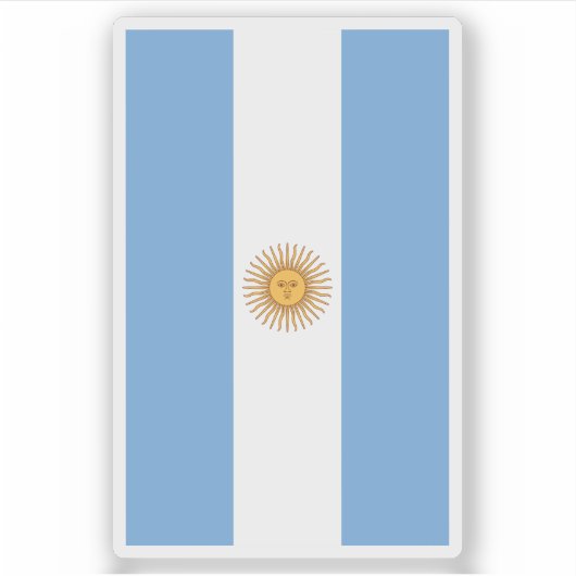 Flagge Argentiniens (vertikal) Aufkleber (Vorderseite)