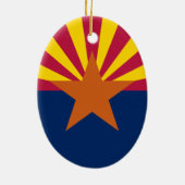 Flagge Arizona Keramik Ornament (Hinten)